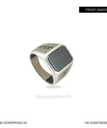 Men Turkey Black hakik ring 92.5 silver