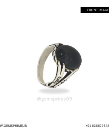 Men Turkey YA ALI ( Zulfiqar) Black hakik Silver ring 92.5