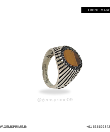 Men Turkey Tiger eye Silver ring 92.5