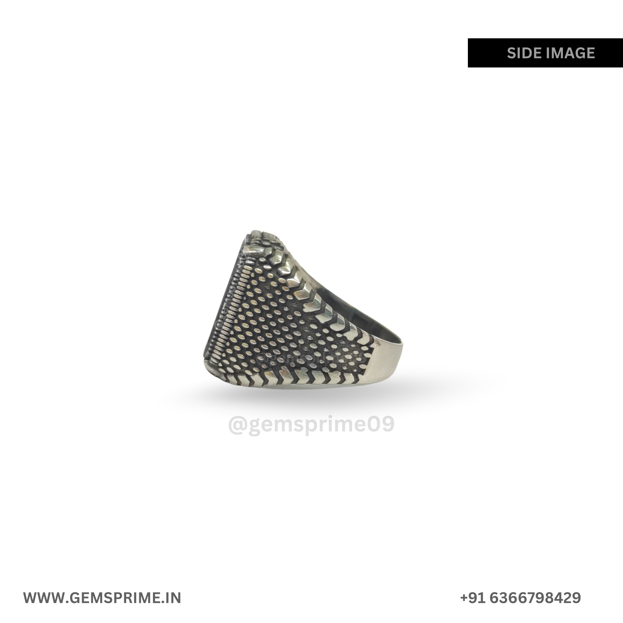 Men Turkey Black hakik 925 silver ring - Image 3