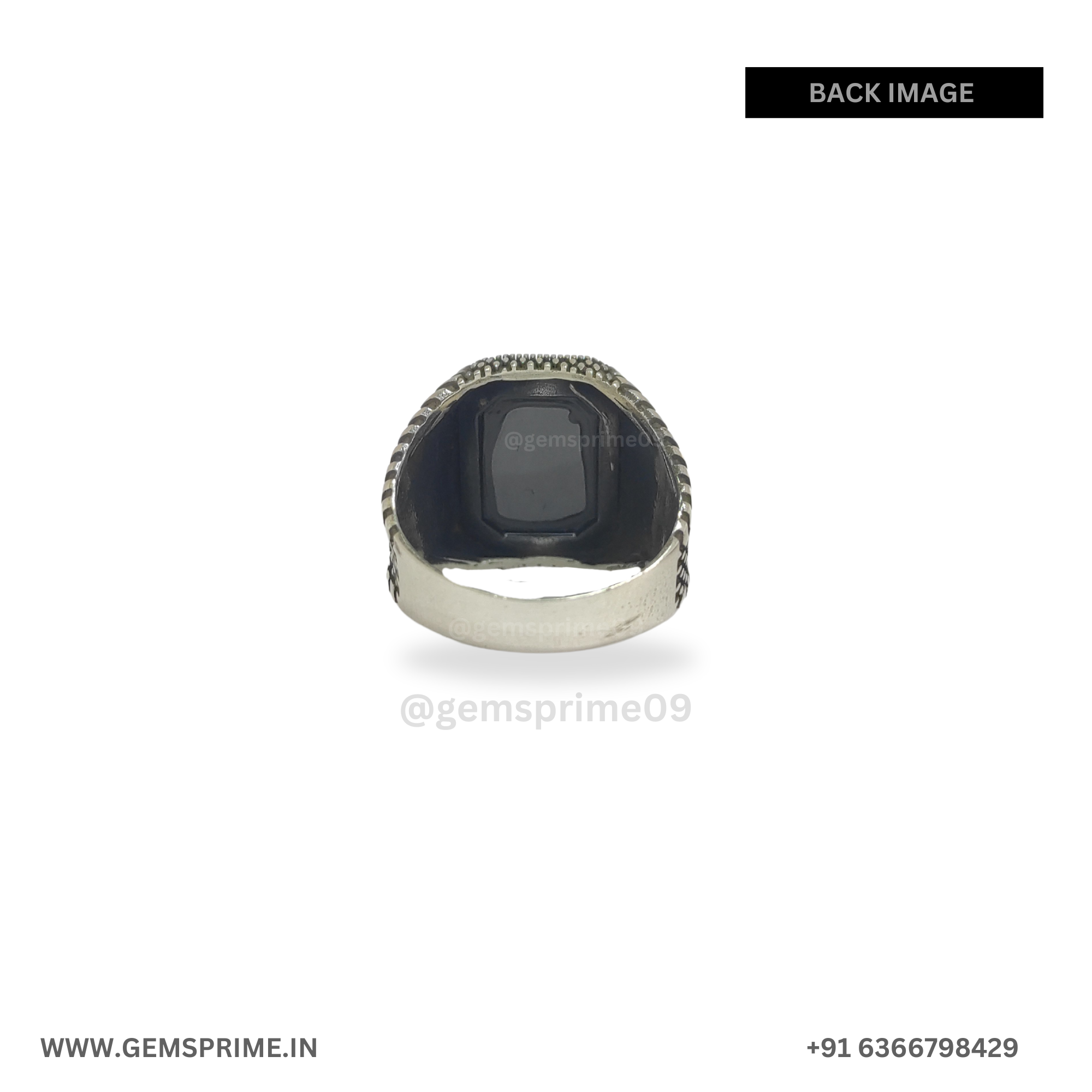 Men Turkey Black hakik 925 silver ring - Image 5
