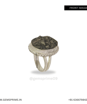 Natural Pyrite Ring – Silver / | Premium Unisex Jewelry ✨