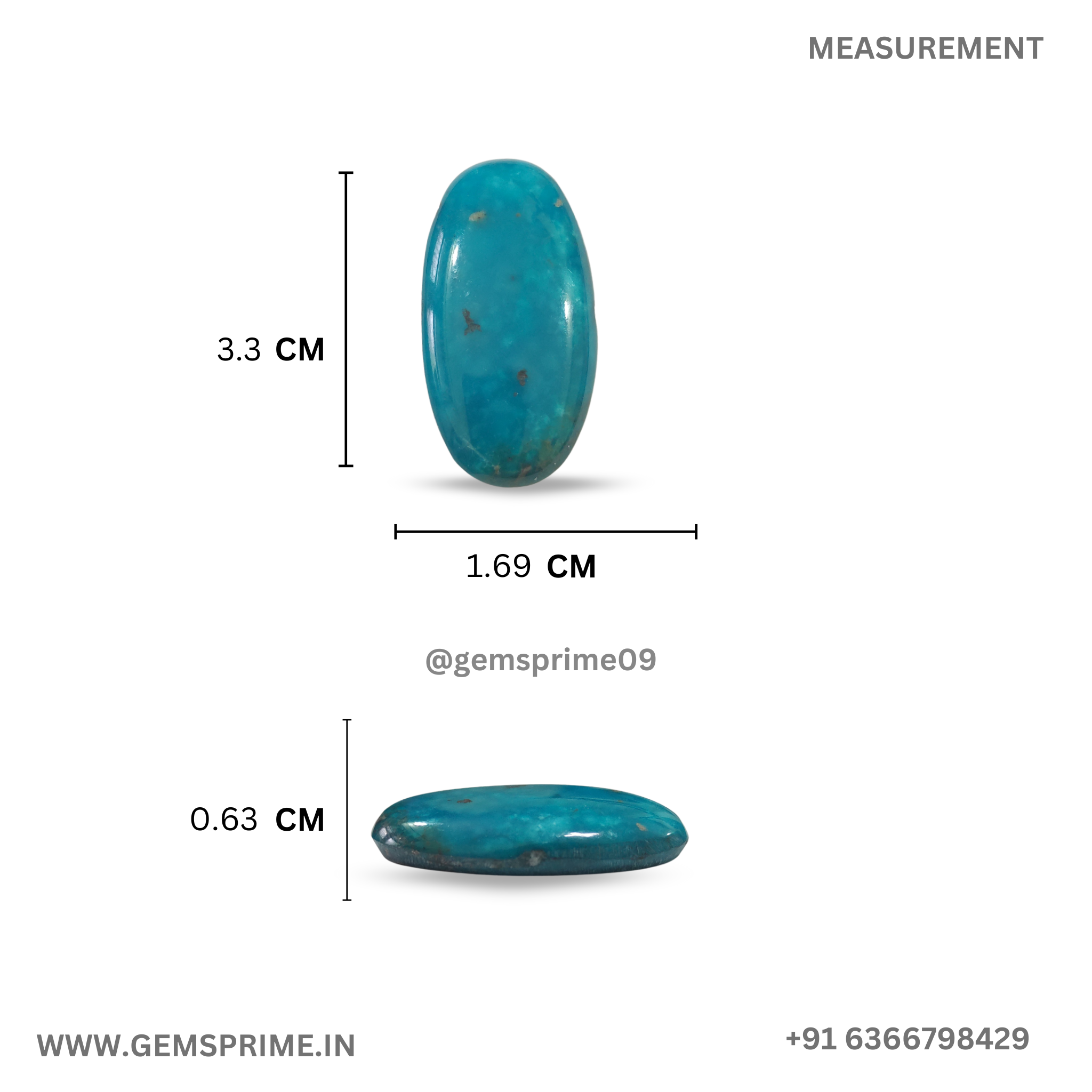 Natural Irani Feroza (27.35 carat ) - Image 4