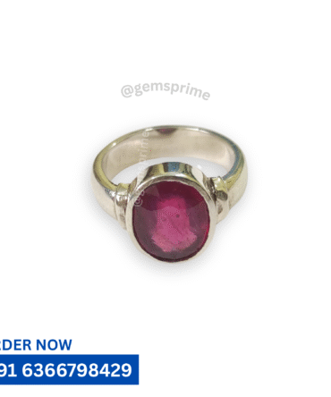 natural Mozambique Ruby silver ring ( design )