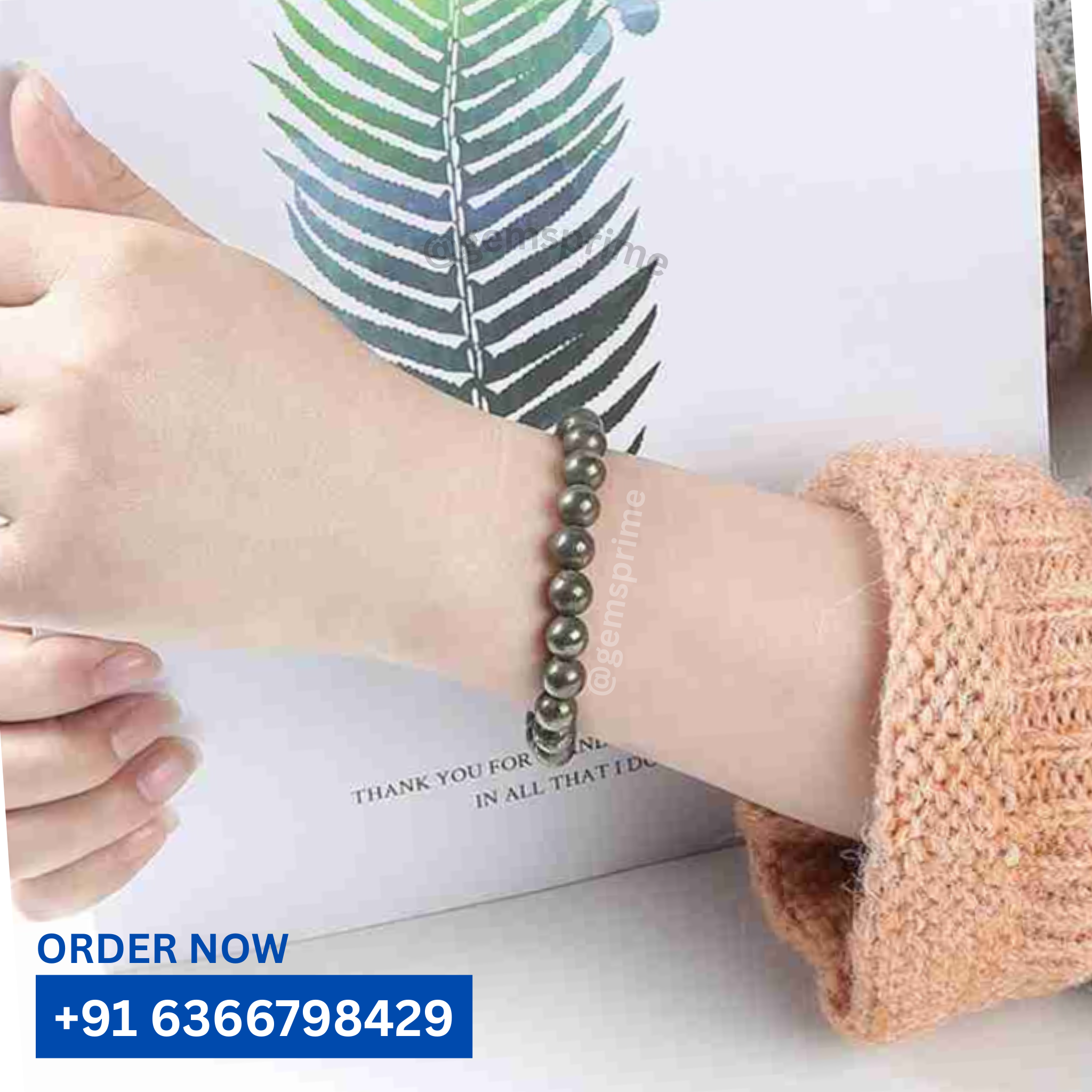 ✨ Pyrite 8mm Bracelet – Stone of Wealth & Protection - Image 3